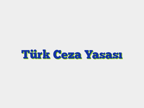 Türk Ceza Yasası